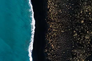 Aerial Views Gallery: Black beach, Iceland