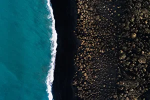 Aerial Views Gallery: Black beach, Iceland
