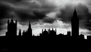 Black and white sunset at Westminster abbey Black and white sunset at Westminster abbey