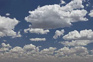 Blue sky with white clouds, Caleta Olivia, Santa Cruz province, Argentina, South America, America Blue sky with white clouds, Caleta Olivia, Santa Cruz province, Argentina, South America, America