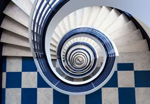 <b class=qtipBold><figcaption>Blue spiral staircase from above</figcaption></b><br><em>© © Maximilian Zimmermann 2014</em> Blue spiral staircase from above