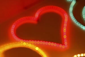 Images Dated 18th August 2009: blur, bright, color, defocused, glowing, heart shape, ideas, illuminated, light, long exposure