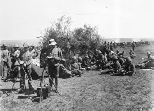 <b class=qtipBold><figcaption>British Army Camp</figcaption></b><br>circa 1900: A begbie lamp and heliograph station at Bloemfontain in the Orange Free State, during the Boer War. (Photo by Reinhold Thiele/Thiele/Getty Images) British Army Camp