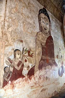 Buddha engrarving Su La Ma Ni Pahto terracotta Temple, Bagan, unesco ruins Myanmar. Asia Buddha engrarving Su La Ma Ni Pahto terracotta Temple, Bagan, unesco ruins Myanmar. Asia