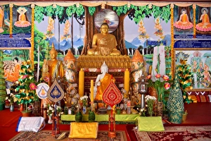 Buddha statue at Wat Luang Temple at Pakse Laos Buddha statue at Wat Luang Temple at Pakse Laos