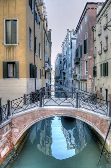 Canal with bridge in the center of Venice - Italy Canal with bridge in the center of Venice - Italy