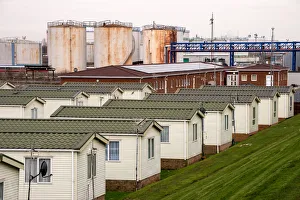 <b class=qtipBold><figcaption>Canvey Island</figcaption></b><br>Holiday homes on Canvey Island with view of gas tanks.<br><em>© Denis Prezat</em> Canvey Island