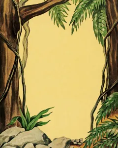Prints of Forest Border Captivating Art Illustration Prints: Forest Border Print - Captivating Art Illustrations