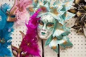 Carnival mask and feather boa