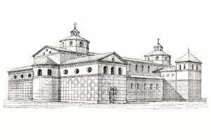 Carolingian cathedral - reconstruction