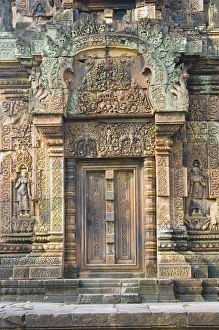 Carved walls at Banteay Prei Temple, Angkor Carved walls at Banteay Prei Temple, Angkor