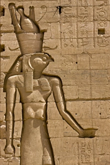 Lake Nasser Gallery: carving of the Egyptian God Horus