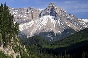Cathedral Mountain with the Cathedral Crags in the middle, view from the Yoho Valley Cathedral Mountain with the Cathedral Crags in the middle, view from the Yoho Valley