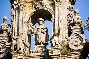 Santiago De Compostela Gallery: Cathedral of Santiago close-up, Galicia. Spain