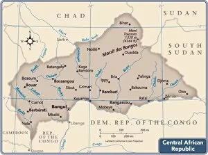 Maps Collection: Central African Republic country map