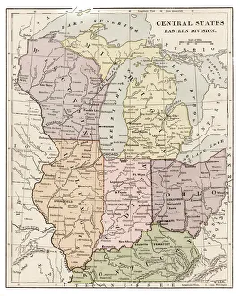 Central states eastern division map 1889 Central states eastern division map 1889