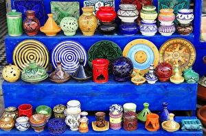 Ceramics, pottery, souvenirs, Essaouira, Morocco Ceramics, pottery, souvenirs, Essaouira, Morocco