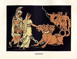 <b class=qtipBold><figcaption>Cerberus</figcaption></b><br>Cerberus a scene from Virgil's Aeneid.<br><em>© Duncan Walker</em> Cerberus