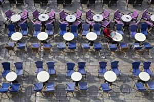 Trogir Gallery: Chairs and tables at urban cafe