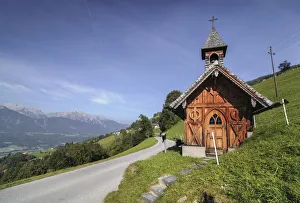 Chapel, Voldertal Valley, Tyrol, Austria, Europe Chapel, Voldertal Valley, Tyrol, Austria, Europe