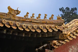 Chinese architectural elements from the eves of a official building Chinese architectural elements from the eves of a official building