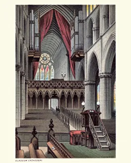 Choir, Glasgow Cathedral, Scotland, 19th Century Choir, Glasgow Cathedral, Scotland, 19th Century