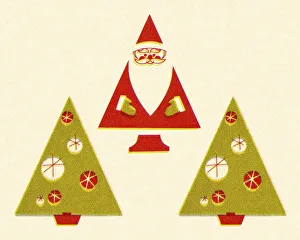 Two Christmas Trees and One Santa Claus Two Christmas Trees and One Santa Claus
