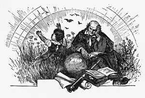 Christopher Columbus Planning His Exploration Engraving, Circa 1892 Christopher Columbus Planning His Exploration Engraving, Circa 1892