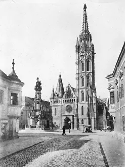 <b class=qtipBold><figcaption>A Church In Budapest</figcaption></b><br>circa 1965: A general view of a church in a deserted street in Budapest, the Capital of Hungary which originally consisted of two towns; Buda on the right hand bank of the River Danube and Pest on the left. (Photo by Hulton Archive/Getty Images) A Church In Budapest
