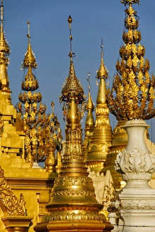 Close up on the Shwedagon Pagoda, Yangon, Myanmar Close up on the Shwedagon Pagoda, Yangon, Myanmar