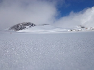 Close up of snow at Mount Etna, Sicily, Italy Close up of snow at Mount Etna, Sicily, Italy