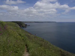 Coast, South-West Coast Path in Cornwall, Great Britain Coast, South-West Coast Path in Cornwall, Great Britain