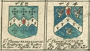 Campion Gallery: Coat of arms 17th century Barnardiston and Cullum