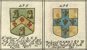 Coat of arms 17th century Peake and Harrison Coat of arms 17th century Peake and Harrison