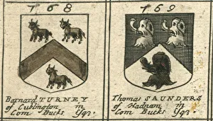 Coat of arms 17th century Turney and Saunders Coat of arms 17th century Turney and Saunders