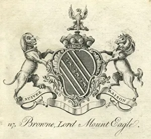 Coat of Arms Browne Lord Mount Eagle 18th century Coat of Arms Browne Lord Mount Eagle 18th century