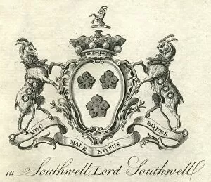 Latin Script Gallery: Coat of arms Lord Southwell 18th century
