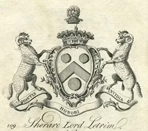 Latin Script Gallery: Coat of arms Sherard Lord Leitrim 18th century