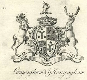 Latin Script Gallery: Coat of arms Viscount Conyngham Cunningham 18th century