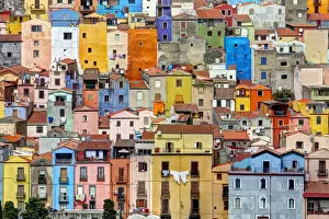 Images Dated 21st September 2014: Colored houses of Bosa, Sardinia