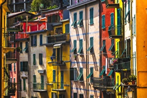 The colorful houses of Riomaggiore, Liguria. Italy The colorful houses of Riomaggiore, Liguria. Italy