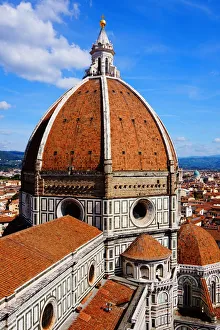 Colourful view on the Dome of the Cathedral, Florence, Italy Colourful view on the Dome of the Cathedral, Florence, Italy