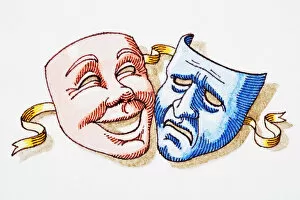 Facial Expressions Gallery: Comedy and tragedy, theater masks