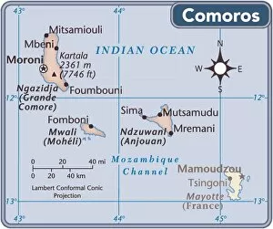 Comoros country map