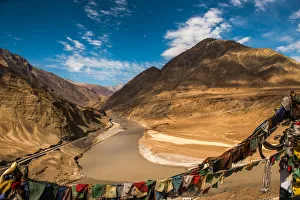 Confluence of Zanskar and Indus rivers - Leh, Lada Confluence of Zanskar and Indus rivers - Leh, Lada