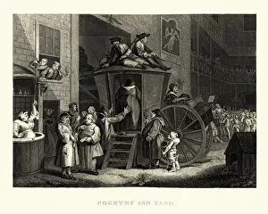 Country Inn Yard at the Time of an Election, Hogarth Country Inn Yard at the Time of an Election, Hogarth