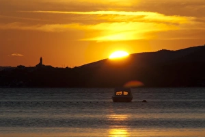 Croatia, Dalmatia, View of town Trogir at sunset Croatia, Dalmatia, View of town Trogir at sunset