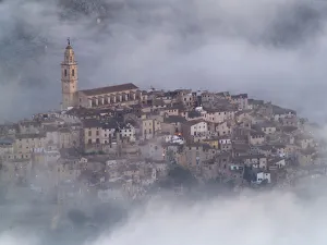 Crowded Houses Surrounded By Fog Crowded Houses Surrounded By Fog