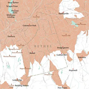 Fairfield Gallery: CT Fairfield Bethel Vector Road Map