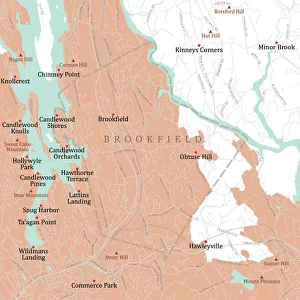 Fairfield Gallery: CT Fairfield Brookfield Vector Road Map